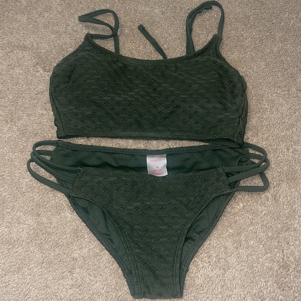 Xhilaration Dark Green Bikini size S/M Womens